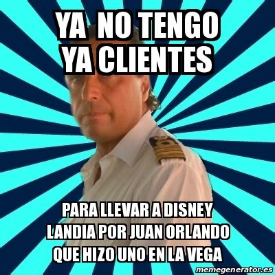 Meme Francesco Schettino Ya No Tengo Ya Clientes Para Llevar A Disney