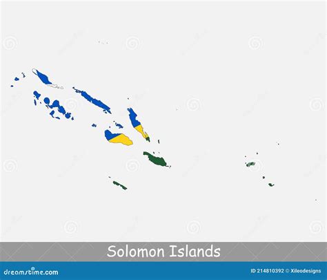 Mapa De Banderas De Islas Salomón Mapa De Las Islas Salomón Con