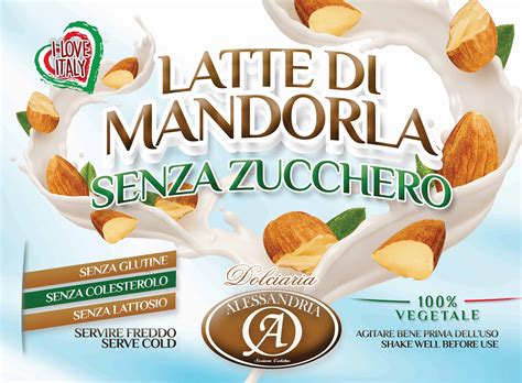 Bevande Latte Di Mandorla Senza Zucchero Ml Dolciaria Alessandria