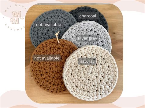 Handmade Round Crochet Trivet Farmhouse Trivet Modern Farmhouse