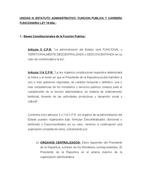 Apuntes De Clases 17 Junio 2024 Derecho Administrativo I UNIDAD III