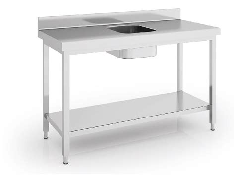 Table De Chef En Inox 2000x700x850 Avec Bac Au Centre MCCD70 200CE