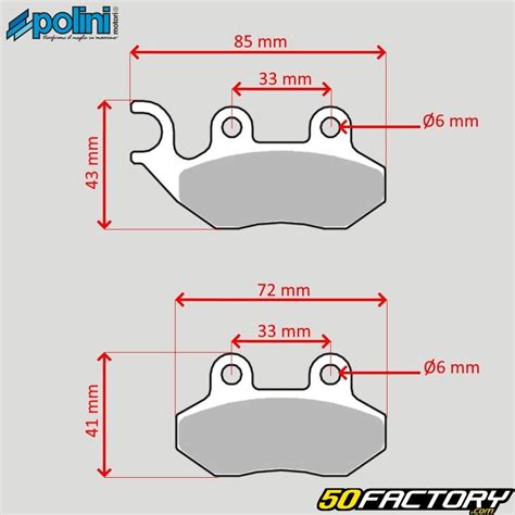 Plaquettes de frein organique Peugeot Polini Pièce scooter