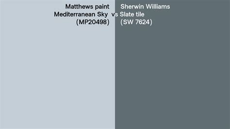 Matthews Paint Mediterranean Sky Mp Vs Sherwin Williams Slate