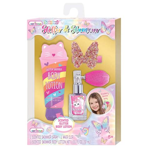 Hot Focus Tie Dye Butterfly Glitter Glamour Scented Set
