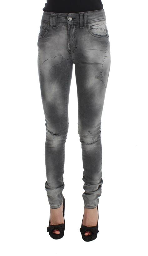 Gray Wash Cotton Slim Jeans W26 Artofit