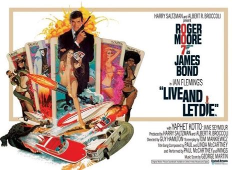 Poster Quadro James Bond 007 Live And Let Die Tarot Su Europosters