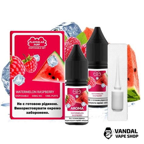 Наборы для самозамеса Flavorlab Disposable Puff Watermelon Raspberry 10