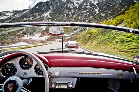 Five Generations Of Porsche Speedster Summit On The Gotthard Pass