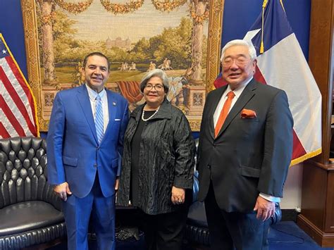 Reps Castro And Cuellar Host Bexar County Judge Peter Sakai And Mrs