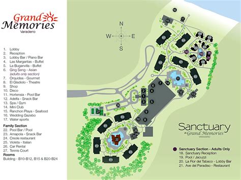 Map Layout Grand Memories Varadero