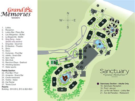 Resort Map | Grand Memories Varadero | Varadero, Cuba