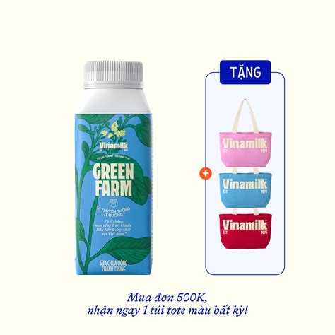 sua chua uong thanh trung green farm vinamilk