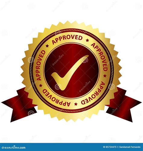 Approved Stamp Stock Illustration Illustration Of Mark 85734475