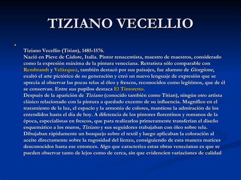 Tiziano Vecellio PPT Descarga Gratuita