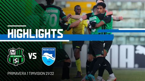 Primavera Timvision Sassuolo Pescara Highlights Youtube