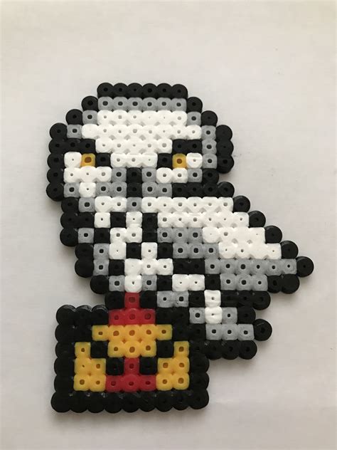 Hedwige Harry Potter Pixel Art Harry Potter Perler Beads Perler Bead