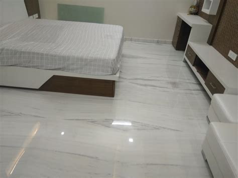 White Makrana Floor Design Marble For Flooring Thickness 13 15 Mm At