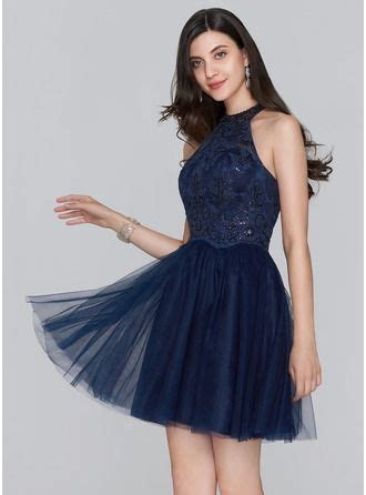 JJsHouse A Line Princess Scoop Neck Short Mini Tulle Homecoming Dress