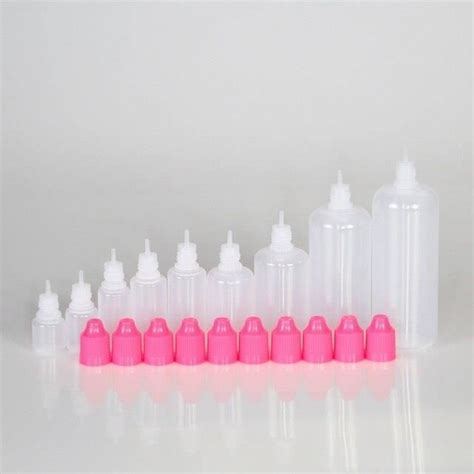 BOUTEILLE FLACON FLACON POMPE Pink 5ml Plastique Compte gouttes à