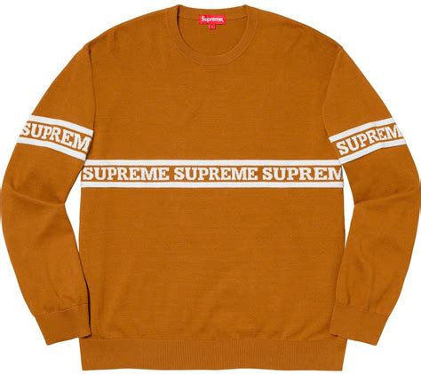 Supreme Logo Stripe Knit Top Gold - Novelship