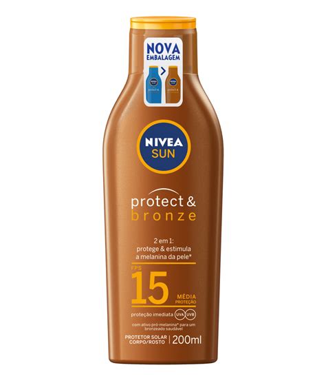 Linha De Bronzeador Em Protect Bronze Nivea