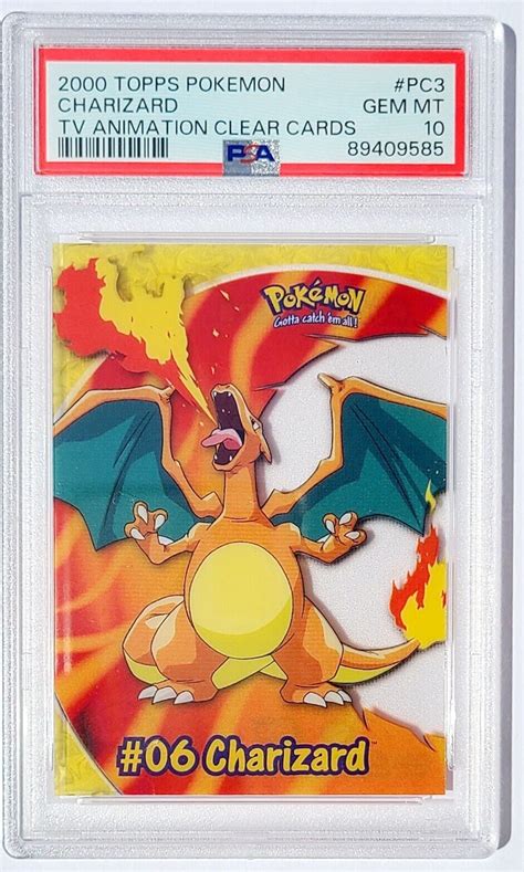 Charizard 2000 Topps TV Animation Edition PC3 Clear Price Guide