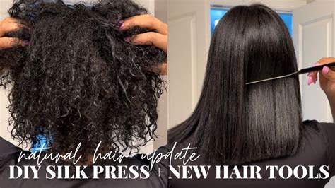 Natural Hair Update Diy Silk Press New Hair Tools Jenise Adriana