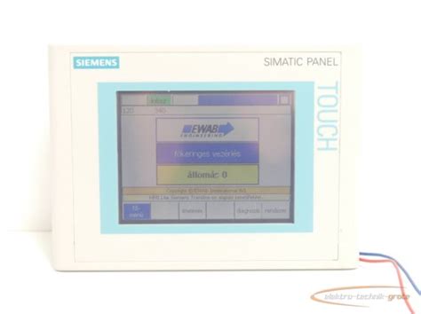 Siemens 6AV6642 0BA01 1AX1 TP117B PN/DP 6 CSTN Color Display 6 ...