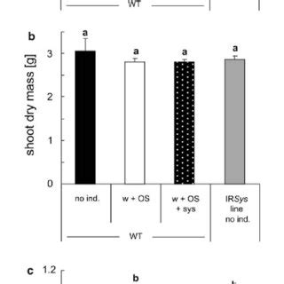 Root Dry Mass A Shoot Dry Mass B And Root To Shoot Ratio C Of