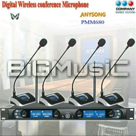 Jual Microphone Wireless Meja Anysong Pmm Original Mic Podium