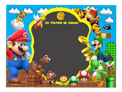 Invitaciones Y Tarjetas Mario Bros Birthday Mario Bros Party Super