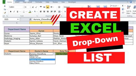 Excel Conditional Drop Down List With Spaces Printable Timeline Templates