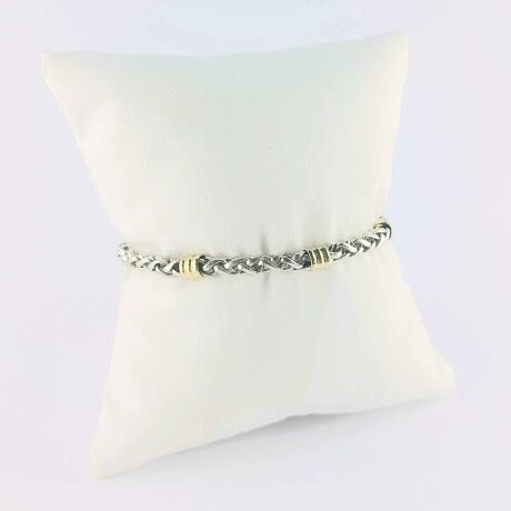 Pulsera De Plata 925 Y Double En Oro 18 Ktes Veroca Joyas