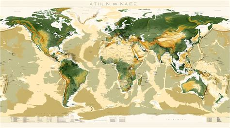 Un Hermoso Y Informativo Mapa Del Mundo Sombreado Para Mostrar La