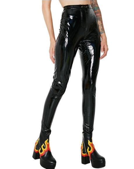 Tripp Nyc Vinyl Skinny Pants Dolls Kill