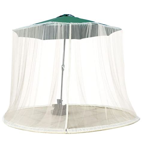 Huang Zhong Wen Patio Umbrella Mosquito Net Polyester Mesh Umbrella