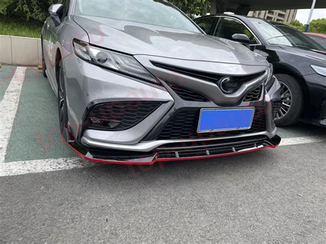 For Toyota Camry 2021 2022 XSE SE Carbon Fiber Front Bumper Lip Body