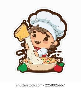 Cute Kawaii Chef Vector Art Illustration Stock Vector Royalty Free