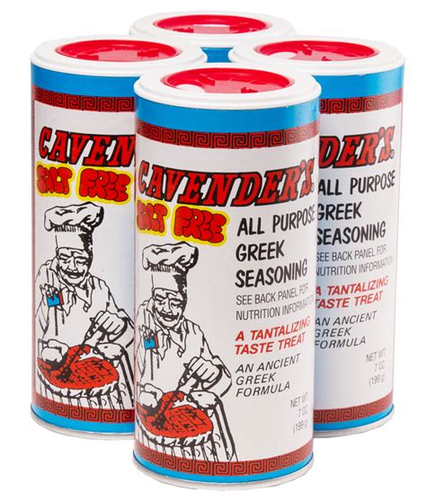 4 Pack: 7 oz - Salt Free - Cavenders Greek Seasoning