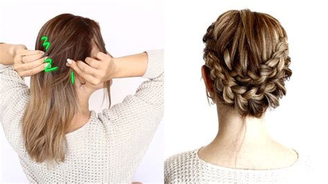 Diy Braided Hairstyle For Prom Wedding Youtube