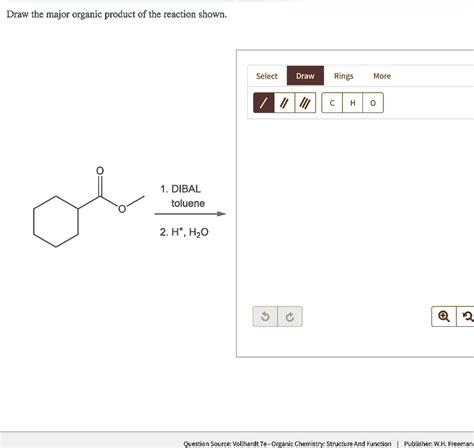 Solved Draw The Major Organic Product Of The Reaction Shown Select