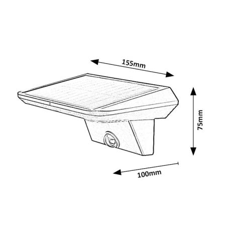 Rabalux 77005 Éclairage solaire avec détecteur QESA LED 10W 3 7V IP44