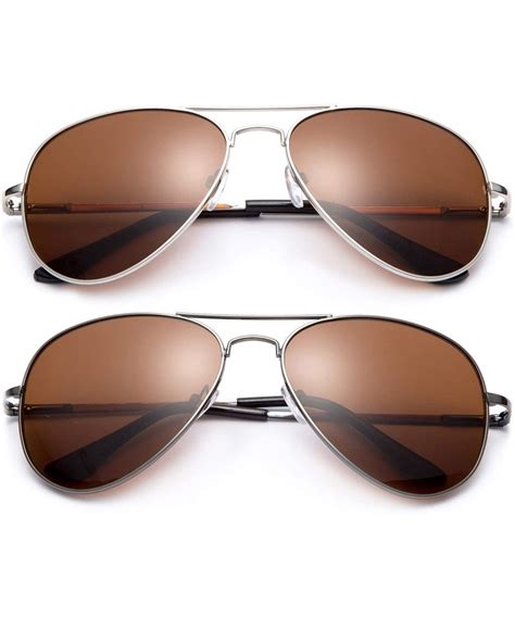 Mens Aviator Sunglasses 55mm Polarized Pilot Military Square Shades