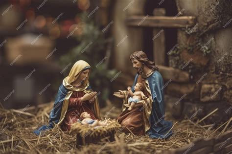 Premium Photo | A Nativity Scene of the Birth of Jesus A classic ...