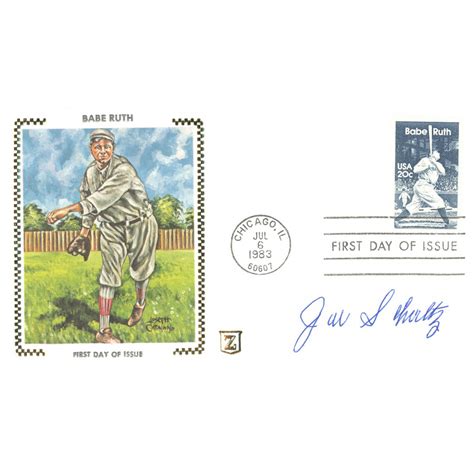 Joe Schultz Signed 1983 Babe Ruth FDC Envelope With Babe Ruth Postage