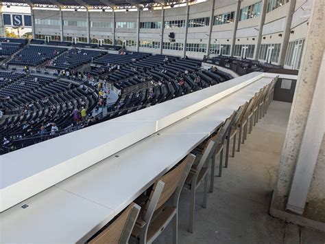 This loge seating area has a surprising hidden private bar 21