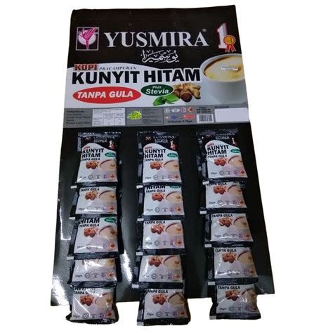 Yusmira Kopi Kunyit Hitam Plus Stevia Tanpa Gula Shopee Malaysia