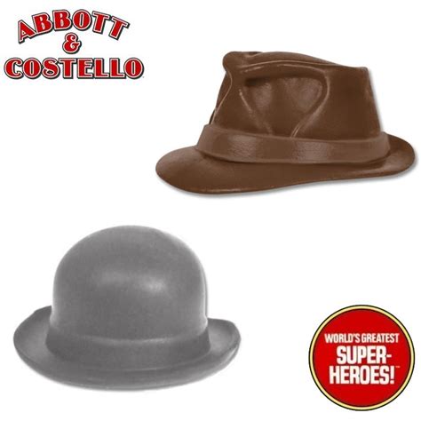 3D Printed Accy: Abbott & Costello TV Show Hat Kit for 8” Action Figur | Worlds Greatest Superheroes