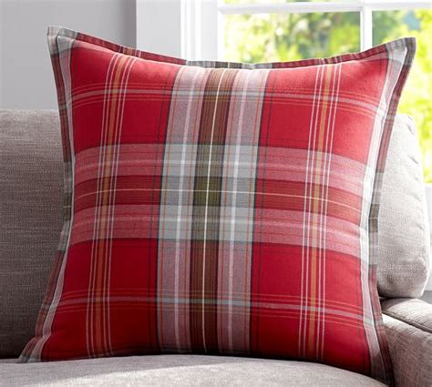 Newburry Plaid Pillow Cover Pottery Barn